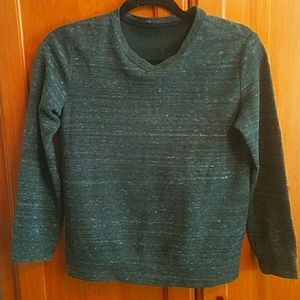 Old Navy forest green, long sleeved boys L (10-12) v-neck shirt